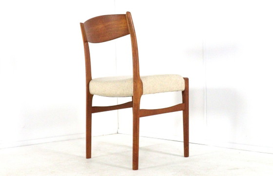 Set di 6 sedie da pranzo vintage Iversen per Glygnore, di Arne Wahl, nuove, imbottite. – Wood (photo 3 of 16)