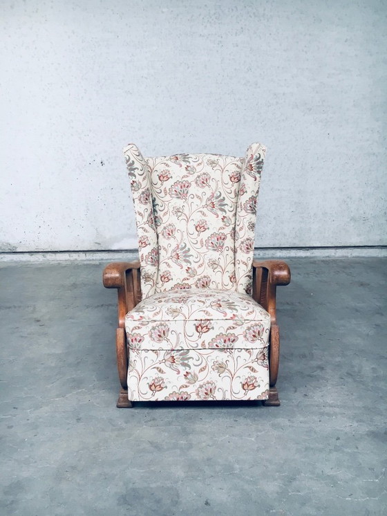 Image 1 of Ensemble de fauteuils à oreilles haut de style début XXe siècle