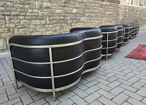 Image 1 of Zanotta Sofa Set Jaren 80 Vintage Zitgroep Set Bank Fauteuil Bankstel