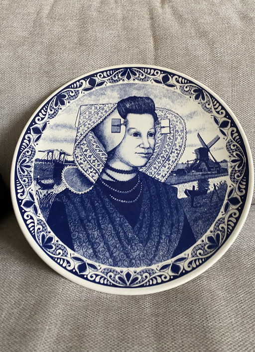 Delfter Blau Chemfeka großer Wandteller