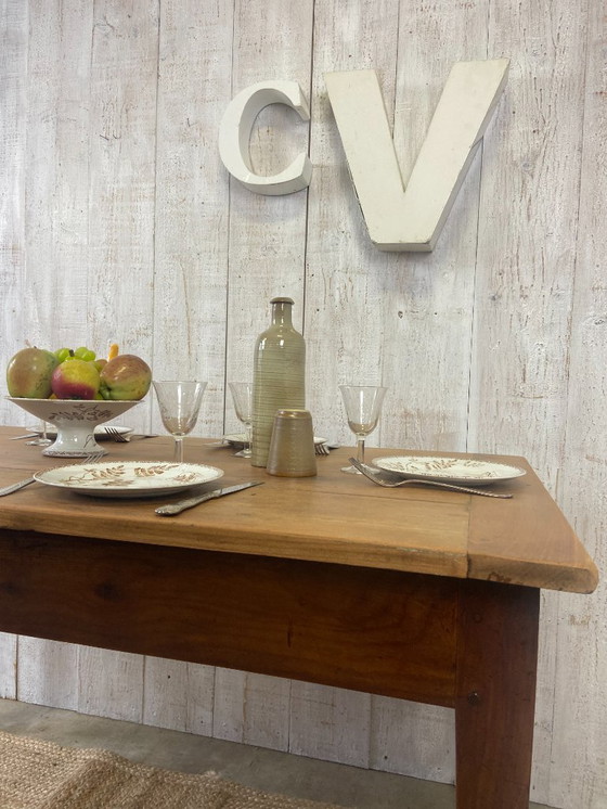 Image 1 of Antique farmhouse table 133x76cm