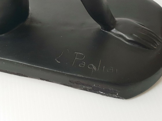 Image 1 of SUPERB AFRICAN NUDE PLASTER BY LEO PAGLIAI 1950 VINTAGE ROCKABILLY 50S 50'S 