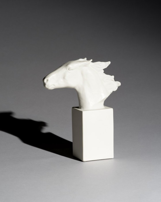 Image 1 of Albert Hinnrich Hussmann Rosenthal Hannibal Equestrian Porcelain Sculpture 1609