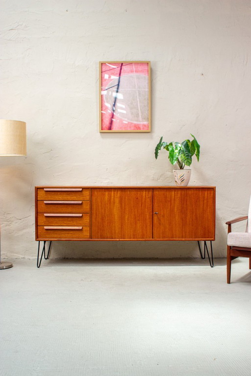 Vintage teak sideboard chest of drawers Danish 60s Mid Century