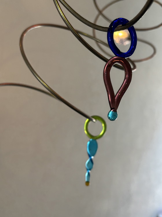 Image 1 of Harco Loor pendant lamp 12 light points “strawberry” Dutch design