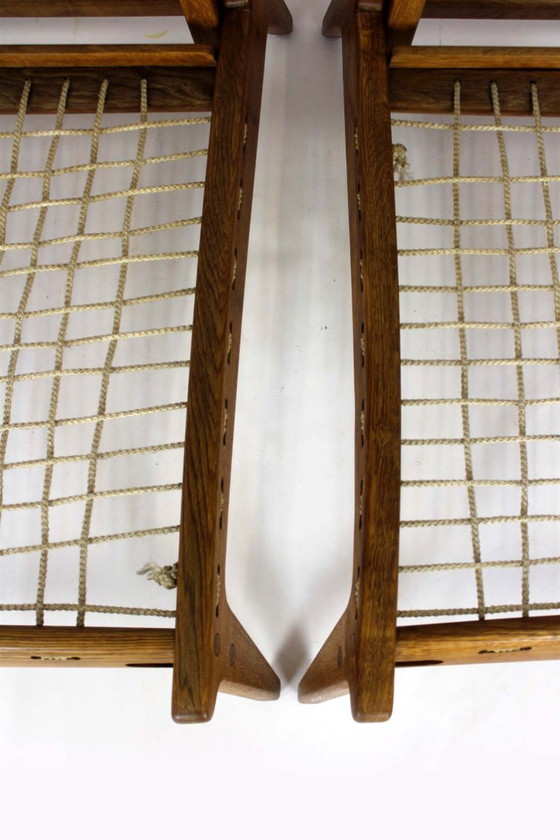 Image 1 of Restored Mid-Century Scandinavian Hunting Chairs attributed to Uno & Östen Kristiansson, 1950s, Set of 2