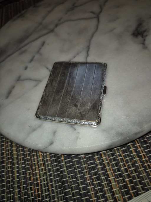 Silberne Zigarettendose Art Deco