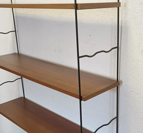 Scaffale a parete anni Cinquanta con tre ripiani – Armadi a muro, Metal, Wood (photo 8 of 8)