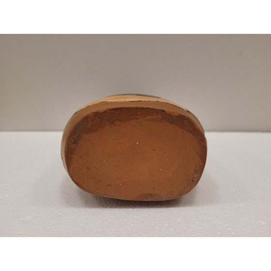Image 1 of Vintage brown ceramic vase, France