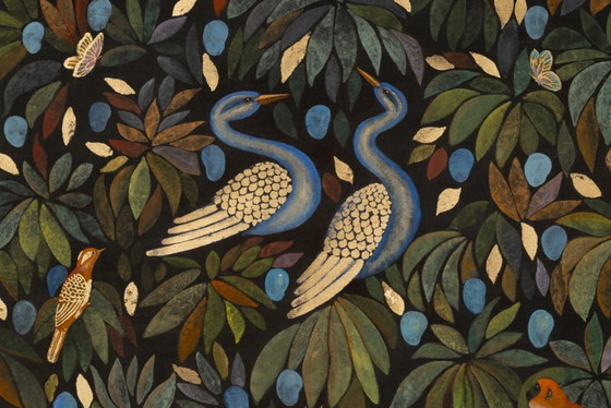 Image 1 of Painted canvas, or decorative panel, "Paradise Lost". Contemporary.