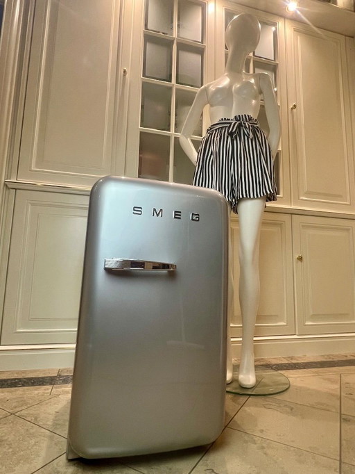 SMEG Mini Refrigerator Silver - Smallest model - New & unused