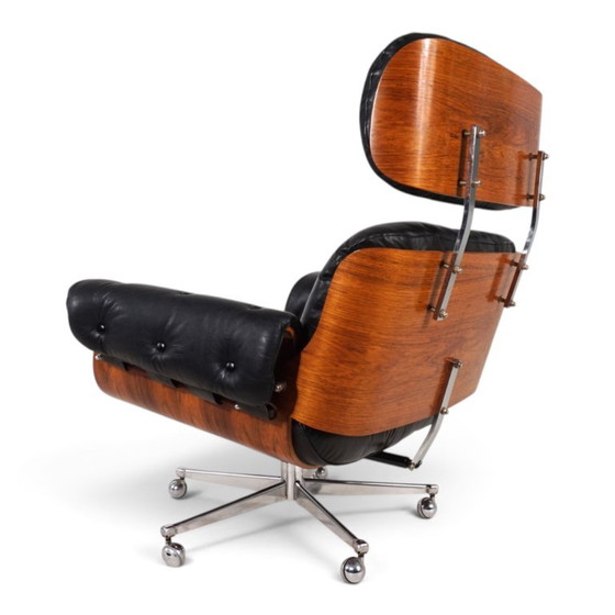 Martin Stoll Leather Lounge Chair For Stoll Giroflex, 1960 – Armchairs, Wood, Vintage (photo 2 of 19)
