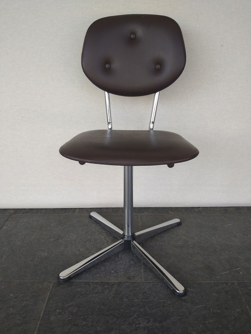 Vintage bureaustoel met stervoet jaren '60