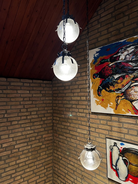 Image 1 of 2 set di lampade da sospensione, bolle, aan ketting 