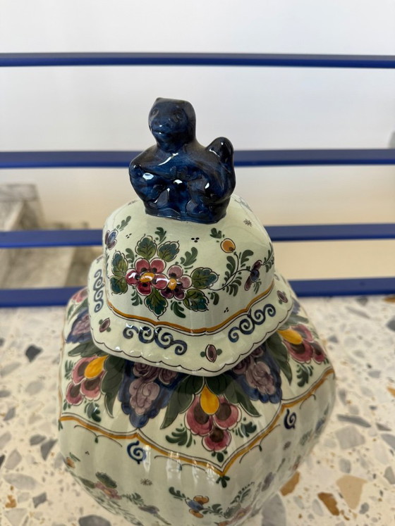 Grande potiche vintage in poliestere Delft – 5300 – dipinta a mano – Olanda – Oggetti decorativi, Other (photo 2 of 5)