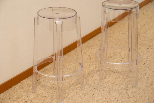2x Kartell Charles Ghost 65 cm Kristal