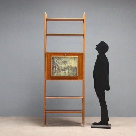 Image 1 of Bibliothèque des années 1960 avec abattant