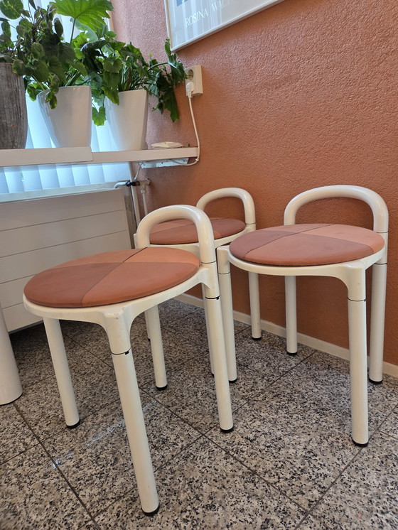 Image 1 of 3 sgabelli Kartell Vintage Anna Castelli Ferrieri con cuscini,