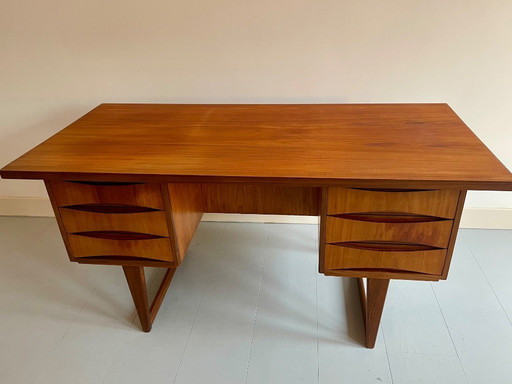Scrivania direzionale vintage in teak danese - Stile Omann Jun / Vodder