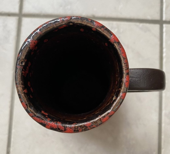 Scheurich Vase Model 428-26 Red And Black West Germany Pottery – Ceramic (photo 4 of 12)