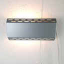 Vintage grey metal Wall light 80s Memphis Milano
