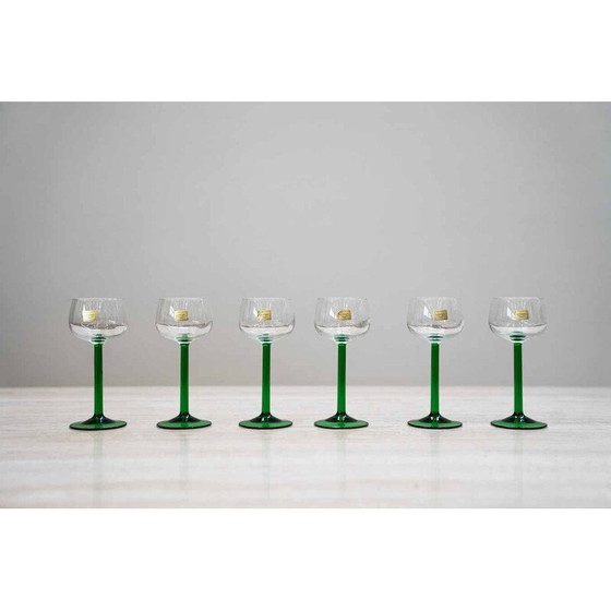 Image 1 of Set of 6 vintage liqueur and wine glasses by Luminarc, France 1970