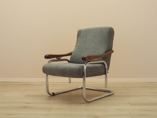 Fauteuil lounge italien avec dossier réglable et accoudoirs en hêtre, années 1970 – Textile, Wood (photo 2 of 20)