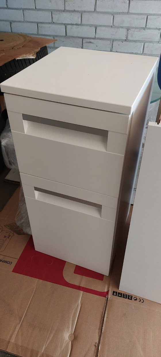 Image 1 of 2 White Bathroom Wall Cabinets