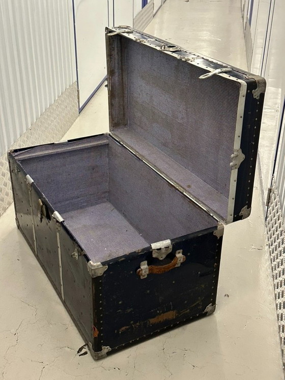 Image 1 of Coffre de cabine/coffre à couvertures ancien