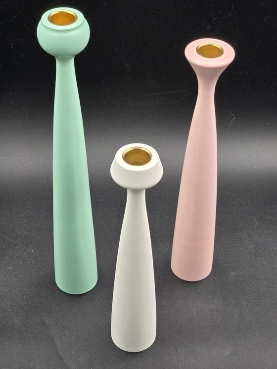 Image 1 of  Set of 3 candlesticks, Anders Nørgaard for Applicata