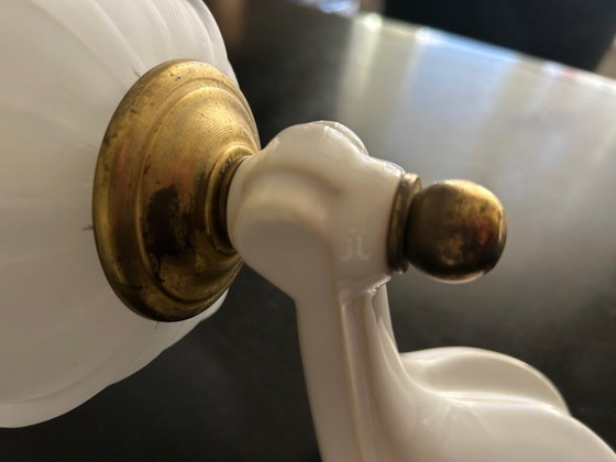 Image 1 of Par de apliques de pared de cerámica y vidrio, década de 1950.