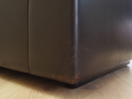 Image 1 of Bruine leren bank, Zwitsers ontwerp, jaren 1970, Vervaardiging: De Sede