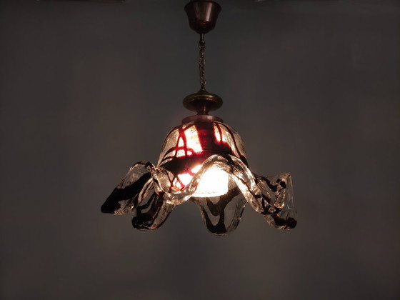 Image 1 of Een paar hanglampen van Murano-glas, Italië, jaren 1960.