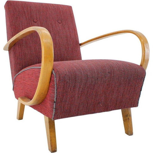 Fauteuil vintage par Jindrich Halabala, Tchécoslovaquie années 1950