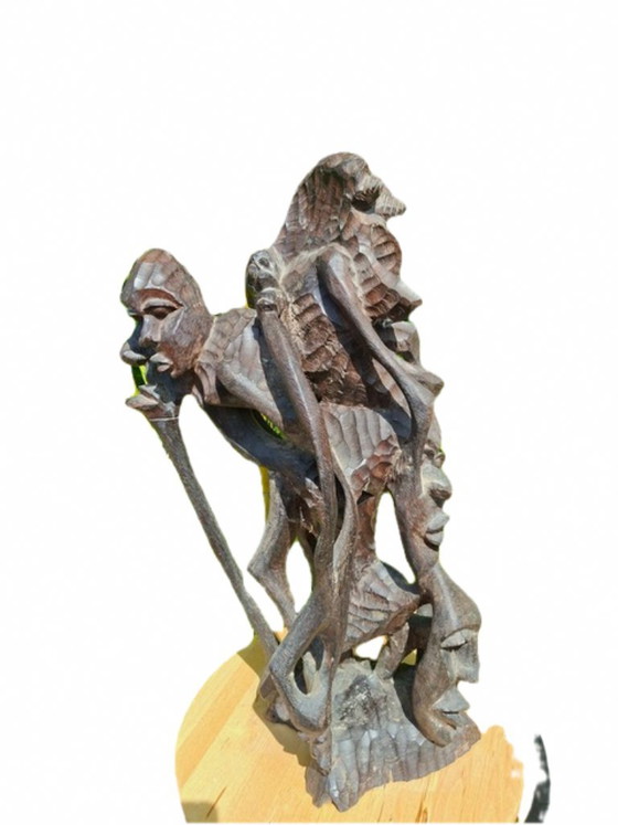 Makonde Shetani Beeld – Beeldhouwkunst, Wood (photo 3 of 11)