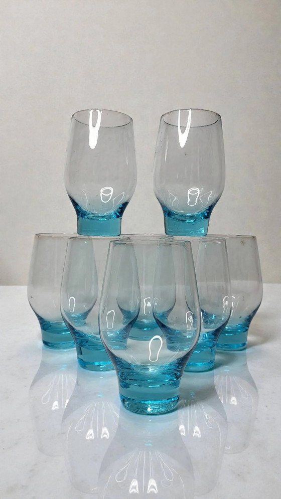 8 verres à eau 1970 – Verres et carafes, Crystal, Glass (photo 4 of 4)