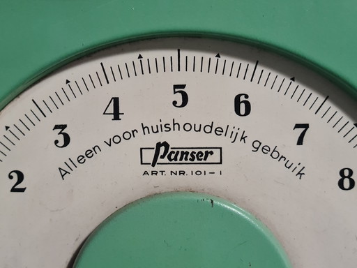 Keukenweegschaal 10 kg Vintage groen jaren 1950