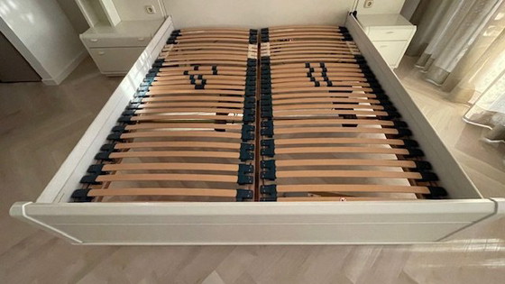 Hülsta lits-jumeaux met 2 nachtkastjes, Tweepersoonsbedden, Mdf, Hout, Crème (foto 5 van 9)