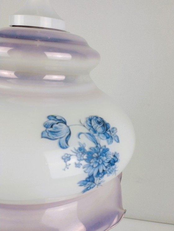 Image 1 of Vintage Glazen Opaline Hanglamp