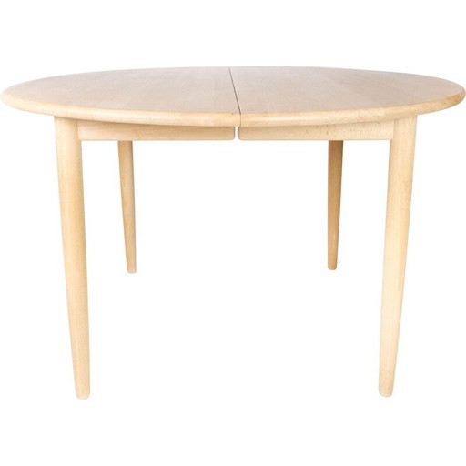 Beechwood vintage dining table by Severin Hansen for Haslev Furniture Factory, 1960s