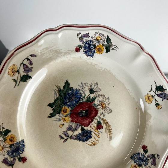 Set of 6 flat / semi-deep plates "Agreste" Sarreguemines, 20th century – Crockery, Ceramic (photo 9 of 10)
