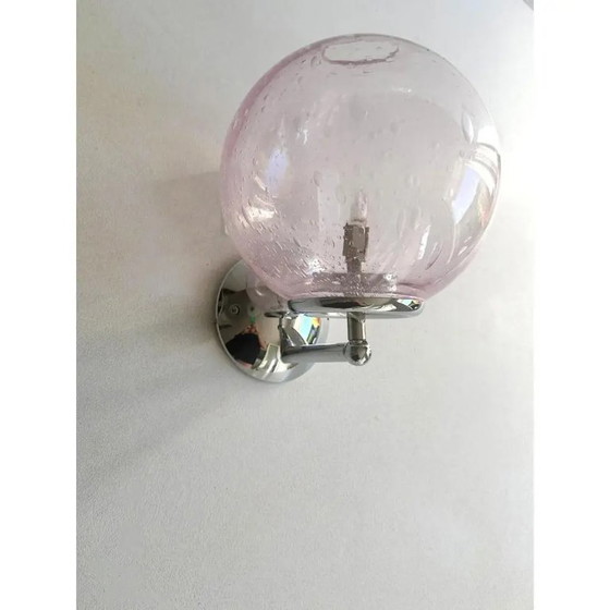 Image 1 of Pink Pulegoso Murano Glass Wall Sconces by Simoeng, Set of 2