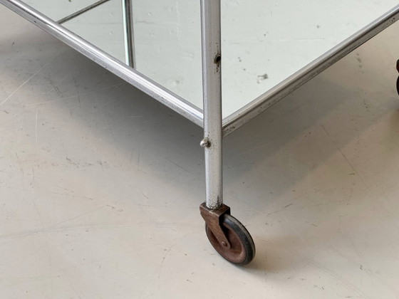 Image 1 of French Art Deco bar trolley with removable oil lamps, 1940s