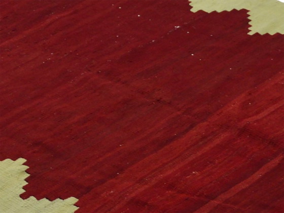 Vintage Turkse Canakkale Yoruk Kilim 213x133 cm – Minimalistisch handgeweven wollen tapijt met opvallend (photo 8 of 10)