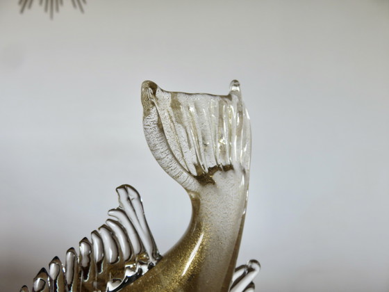 Image 1 of Fisch Murano Skulptur Flavio Poliert, Goldeinschluss, 60er Jahre