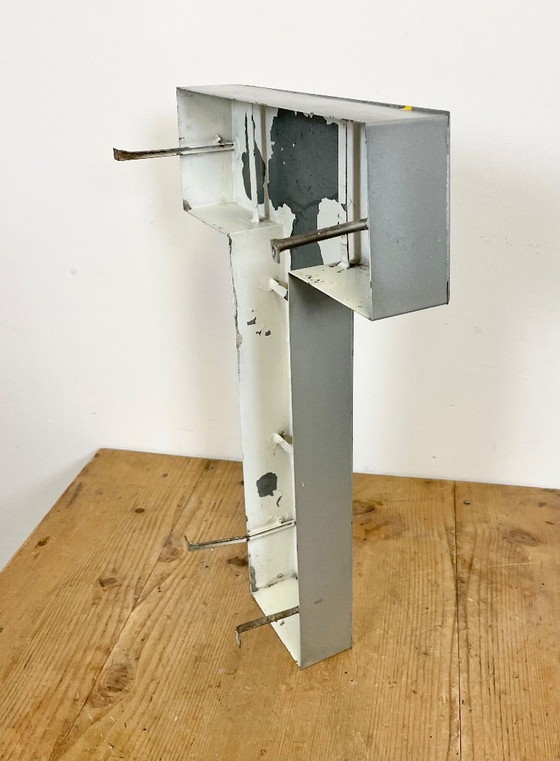 Image 1 of Large Vintage Grey Iron Facade Letter T, 1970s