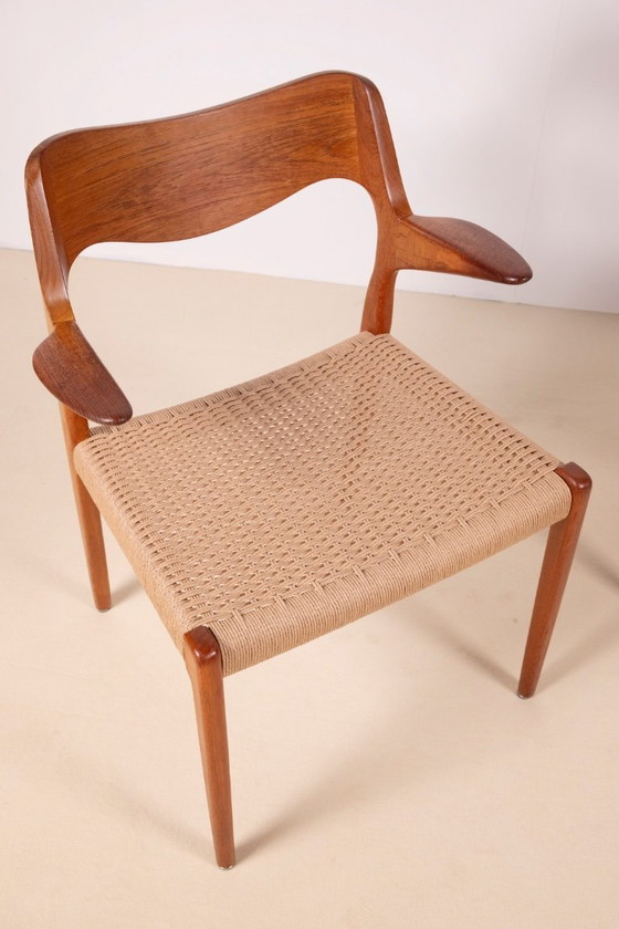 Image 1 of 2x Niels O. Møller Modelo 55 en teca, años 50 Dinamarca