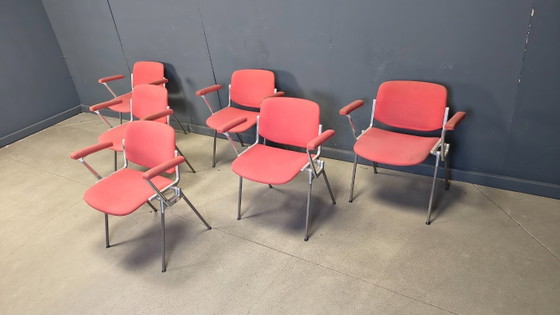 Image 1 of Chaises d'appoint vintage DSC 106 de Giancarlo Piretti pour Castelli, années 1970 - lot de 6