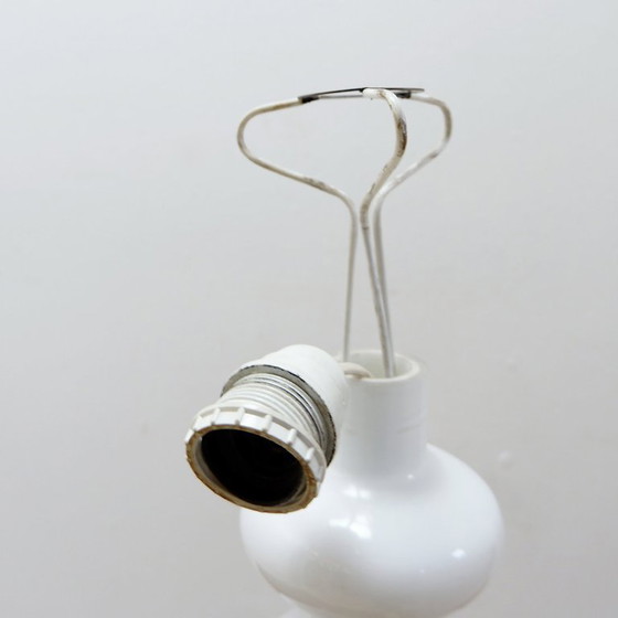 Image 1 of White opaline glass table lamp, 20th century
