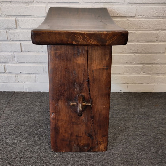 Japandi style solid wood stool (photo 9 of 11)